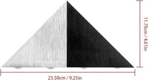 Triangle LED Wall Light | 5W Up Down Wall Sconce Silver & Black Finish | Aluminum Metal Art Decor Wll Lamp for Living Room Gaming Room Theater Hotel Party | Hardwired RGB Spotlights