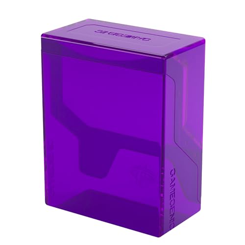 Gamegenic Bastion 50+ XL Deck Box - Compact, Secure, and Perfectly Organized for Your Trading Cards! Safely Protects 50+ Double-Sleeved Cards, Purple Color, Made - color: Purple