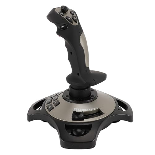 Masyrt Wired PC Flight Joystick with Vibration Function, Flight Simulator Control Stick with Throttle Control, Compatible with 7 8 10 11 for Computer, Laptop