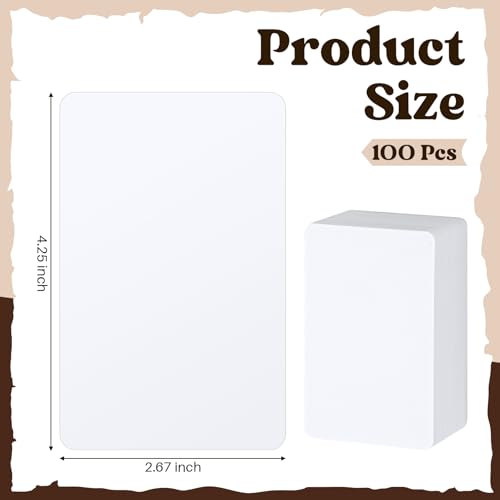 Zomiboo 100 Pieces Trading Card Dividers, Tall Trading Card Dividers Plastic Separator for Games Sports Baseball, 2.7 x 4.2 Inch (White) - color: White