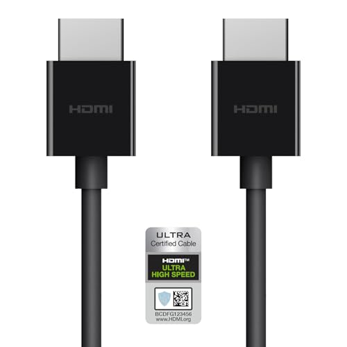Belkin Ultra HD HDMI 2.1 Cable 6.6FT/2M, 4K Ultra High Speed HDMI Cable, 48Gbps HDMI 2.1 Braided Cord, Dolby Vision HDR & 8K@60Hz Capable, Compatible w/ Playstation, PS4, PS5, Xbox Series X & More - style: 6.6ft Braided Cable