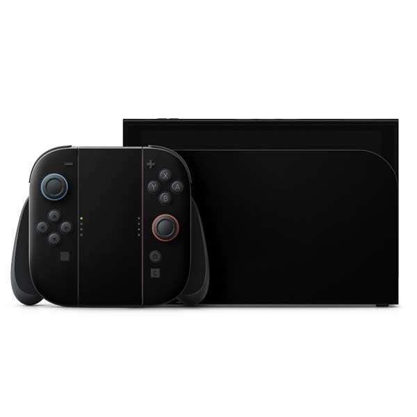 Skinit Decal Skin for Nintendo Switch 2 with Joy-Con, Solid Black | Solid Black design, Nintendo Switch 2 with Joy-Con, 3M vinyl wrap, Scratch-resistant, Residue-free removal - color: Black - SOLIDXBK
