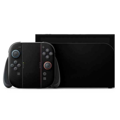Skinit Decal Skin for Nintendo Switch 2 with Joy-Con, Solid Black | Solid Black design, Nintendo Switch 2 with Joy-Con, 3M vinyl wrap, Scratch-resistant, Residue-free removal - color: Black - SOLIDXBK