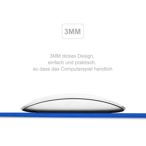 JIALONG Large Gaming Mouse Pad, Extended Mousepad with Blue Stitched Edges, XXL Desk Mat, Big Computer Keyboard Mat for Gaming and Office, 35.4 x 15.7 inches - color: Blue Stitched Edges
