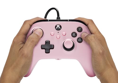 PowerA Wired Controller for Xbox Series X|S - Pink, gamepad, video game/gaming controller, works with Xbox One, Officially Licensed - style: Pink