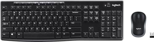 Logitech MK270 Full Size Wireless Keyboard and Mouse Combo - Black - color: Black, size: 1 Pack, style: Combo