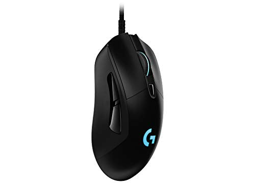 Logitech G403 Hero Wired Gaming Mouse, Hero 16K Sensor, 16000 DPI, RGB Backlit Keys, Adjustable Weights, 6 Programmable Buttons, On-Board Memory, Braided Cable, PC/Mac/Laptop - Black