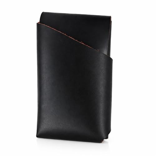 Full Grain Leather Playing Card Holder for Standard Deck, Handmade Leather Poker Card Case, Travel Playing Card Storage Organizer, Deck Protector Wallet, 5.1 x 3.5 x 0.7 Inch, Brown