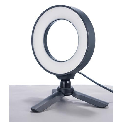 CR5 Video Conference Lighting Kit, 5" Ring Light Clip on Laptop Monitor, Desk Light with Stand Tripod, Bi-Color CRI >95 for Webcam Lighting, Zoom Lighting, Broadcasting, Live Streaming