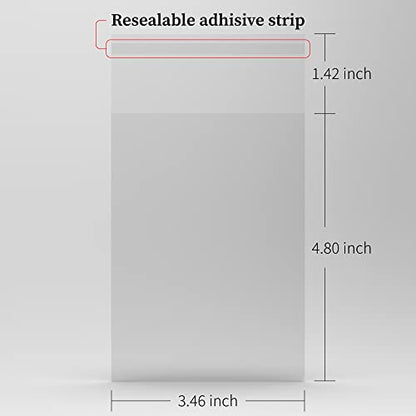 300 Resealable Team Bags, Sleeves Fit 3x4 Top Loader 360pt and 23-260pt Magnetic Card Holders - size: 300