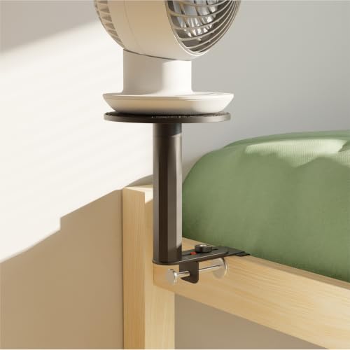 FanShelfie Adjustable Fan Holder for Dorm Room, Bunk & Lofted Bed, College Essentials for Boys & Girls, Patented Height & Distance Design, Compatible with Popular Dorm Fans, 2 Height Options (Black) - color: Black