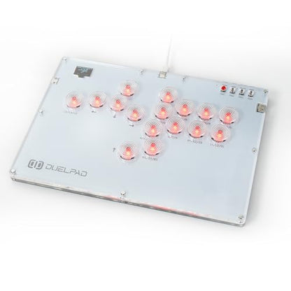 Duelpad Leverless Controller Arcade Stick, Zen16 Arcade Controller for PC/PS3/PS4/PS5/Switch/Steam, All-Button Arcade Fight Stick with SOCD/TURBO/Custom RGB/Hot-Swap/Low-Profile Switch (Medium) - size: Medium