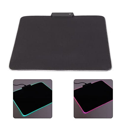 ciciglow RGB Gaming Mouse Mat Pad, 12 Light Modes USB Wired LED Gaming Mouse Mat, Nonslip Rubber and, 300x250x4mm, for, PC, Laptop, Desk