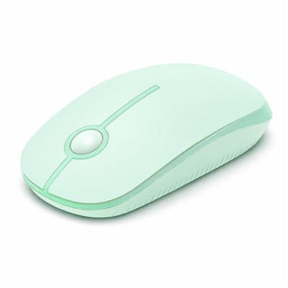 VssoPlor Wireless Mouse, 2.4G Slim Computer Laptop Mouse, Light Green | Portable Mouse, Plug & Play USB Nano Receiver, Quiet Silent Optical Mice for Notebook, PC, Laptop, Computer, Windows, Mac - color: Light Green