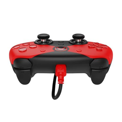 Hyperkin The Competitor Wired Controller for XBOX Series X|S, XBOX One & PC with Hall Effect Joysticks & Impulse Triggers, Symmetrical Layout & Precision D-Pad - Officially Licensed XBOX - Widow - color: 레드