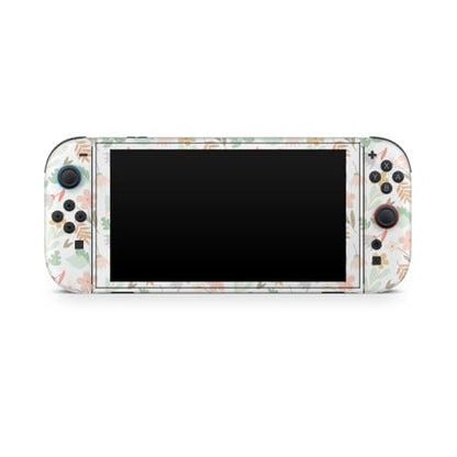 Glossy Glitter Gaming Skin Compatible with Nintendo Switch 2 Console Only - Neutral Flowers - Premium 3M Vinyl Protective Wrap Decal Cover - Easy to Apply | Crafted in The USA by MightySkins - color: Neutral Flowers, size: Switch 2 Console Skin Only, styl