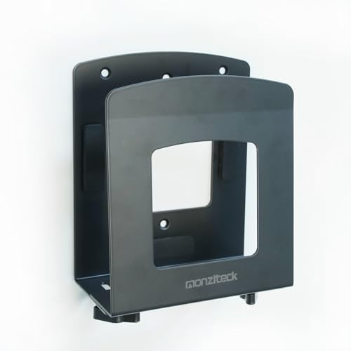 Adjustable Electronic Device Wall Mount|Universal Holder for Small Computers, Gaming Consoles（Xbox 360，Xbox One, PS4），Mini PC，Small Form Factor Desktop Tower, UPS .Fits 1.6" to 3.8" Width