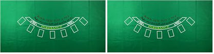 Blackjack Table Top Felt Layout - 36" x 72" Rectangle Las Vegas Style Green Casino Poker Table Cover Mat, Great for Poker Game Night Events Theme Party Fundraisers & Gatherings (Pack of 2) - size: 72" x 36" (Rectangular) (Pack of 2), style: Blackjack