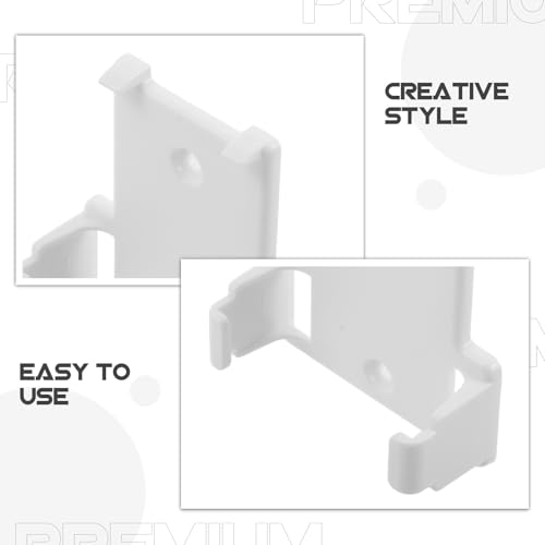 2pcs Fan Remote Holder Wall Mount, Remote Holder Wall Mounted, Plastic Adhesive Bracket for Controller, Organizer for Living Room Bedroom and Office White