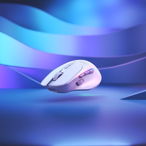 GLORIOUS Gaming Model I 2 Wireless Gaming Mouse - Hybrid 2.4Ghz & Bluetooth, 75g Superlight, 9 Buttons (2 Swappable), RGB, PTFE Feet, MMO/MOBA/FPS, Long Battery Life, Side Thumb Rest - White - color: Matte White, size: Model I2 Wireless