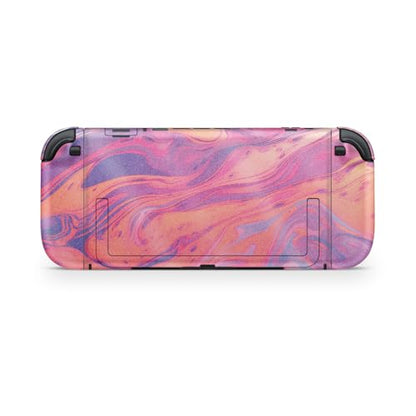 Glossy Glitter Gaming Skin Compatible with Nintendo Switch 2 Console Only - Sunset Flow - Premium 3M Vinyl Protective Wrap Decal Cover - Easy to Apply | Crafted in The USA by MightySkins - color: Sunset Flow, size: Switch 2 Console Skin Only, style: Gloss