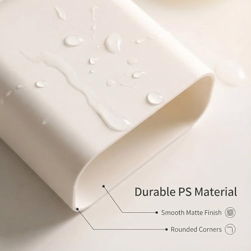 Hole-Free Remote Control Holder Wall Mount, TV/AC Controller Holder, Self Adhesive Wall Mounted Storage Container Perfect for Home, Office,No Drill Needed (2 Pcs White)