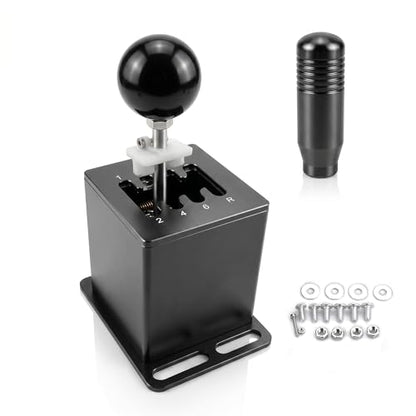 PC USB Racing Simulator Shifter, 7+R H-Pattern Gear Shifter, Plug and Play Manual Gear Shifter Compatible with Logitech G29/G27/G25/G920, Thrustmaster T300RS/GT for PC Windows 7/8/10/11 Sim Racing Games