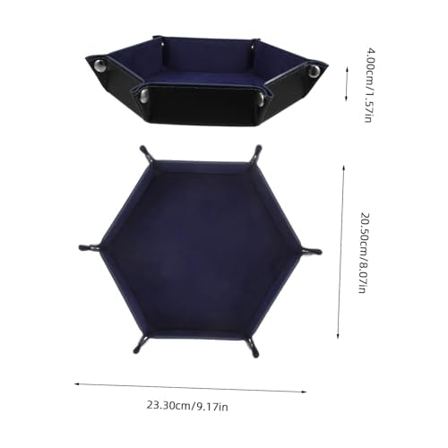 Toddmomy Foldable Dice Storage Box Creative Pu Dice Tray Elegant Design for Organizing Sundries Jewelry and Mobile Phones for Tabletop Games