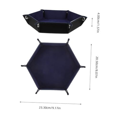 Toddmomy Foldable Dice Storage Box Creative Pu Dice Tray Elegant Design for Organizing Sundries Jewelry and Mobile Phones for Tabletop Games