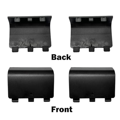 Battery Back Cover for Xbox Series S/X Controller, Battery Cover Door for Xbox Series S/X Controller, Battery Back Shell Repair Part Compatible with Xbox Series X/Series S Controller(4 Black) - color: Black