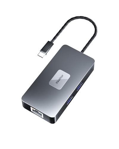 7 in 1 USB C Docking Station 2.5G Ethernet 4K60Hz HDMI | 4K@60Hz HDMI, dual USB 3.2 10Gbps, 100W PD, SD/TF reader, USB-C hub for MacBook Pro, Windows laptop, iPad, phone - color: 7 in 1 USB C Docking Station