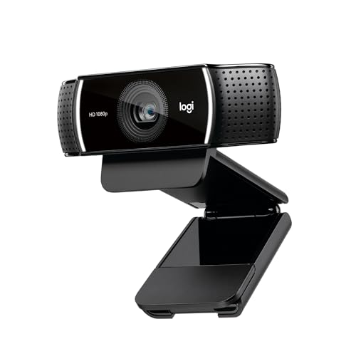 Logitech C922x HD Pro PC Webcam, Full HD 1080p/30fps or 720p/60fps Video, HD Light Correction, Works with Microsoft Teams, Google Meet, Zoom, Nintendo Switch 2’s new GameChat mode, Mac/Tablet- Black - size: 1 Pack, style: 1080P/30 fps, 720p/60fps