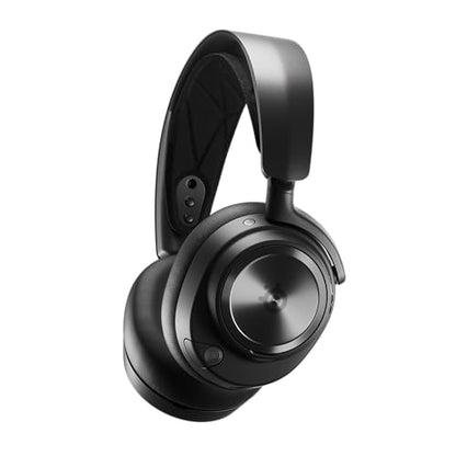 SteelSeries Arctis Nova Pro Wireless Multi-System Gaming Headset - Premium Hi-Fi Drivers - Active Noise Cancellation - Infinity Power System - Stealth Retractable Mic - PC, PS5/PS4, Switch, Mobile - color: Black, style: PC
