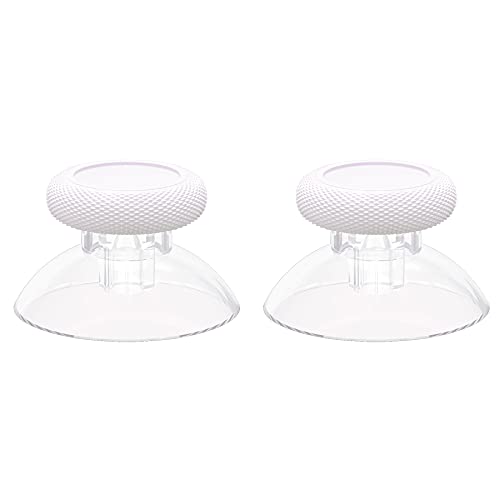 eXtremeRate Replacement Thumbsticks for Xbox Controller, Joysticks Repair Kit for Xbox Series X/S, One (Standard, Elite V1), Custom Analog Stick Button - White & Clear - color: Clear White