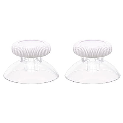eXtremeRate Replacement Thumbsticks for Xbox Controller, Joysticks Repair Kit for Xbox Series X/S, One (Standard, Elite V1), Custom Analog Stick Button - White & Clear - color: Clear White