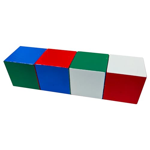 Instant Insanity Wood, Brain Teaser Puzzle, by Winning Moves Games USA | High Quality Wood Cubes, 82,944 Combinations, 1 Player