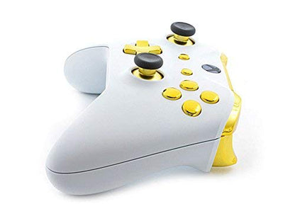 MODDEDZONE Custom Wireless UNMODDED Controller for Xbox One S/X and PC with Exclusive and Unique Designs - The Perfect Gaming Gift for Enthusiasts, Expertly Crafted in the USA - White/Gold - color: White/Gold