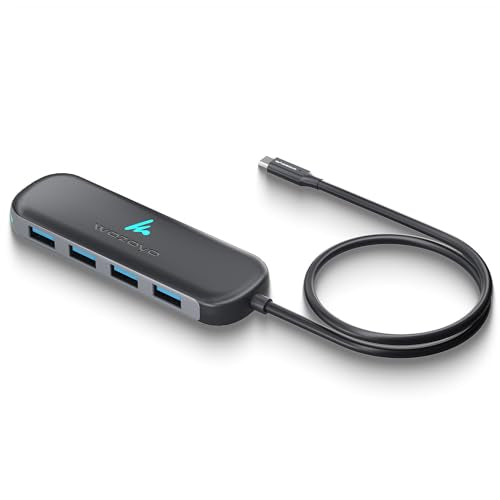 Type C to 4 Port Wozoyo USB 3.2 Hub, 4XUSB 5 Gbps, Data Transfer Upto 5Gbps, Plug & Play, Multiport Type C Hub with 30cm Cable, Compatible with MacBook, Tablet, Smartphones and Type C Enabled Devices - style: Type C to 4 Port USB