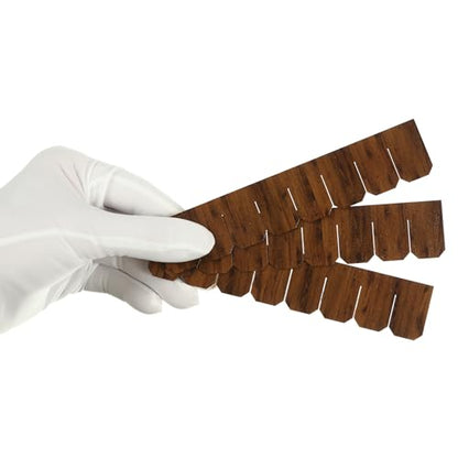 Miniature Roof Shingle Strips for 1:12 Scale Dollhouse Roofing | Set of 25 Strips, REDUCIO! - color: Warm Brown Wood