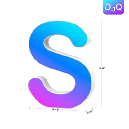 OJQ Light Up Letters LED Letter Room Decor Wall Decor Living Room Gifts | Boyfriend Home Decor Living Room Christmas Birthday Gifts for Girl Teen Girls Gifts Party Home Wall Decor-S - style: Letter-S