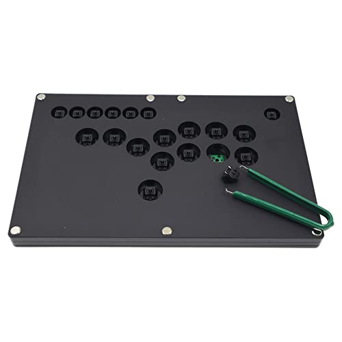 TruBoost FightBox B1-PC-B-B Ultra-Thin All Buttons Leverless-Style Arcade Joystick Fight Stick Game Controller PC USB Hot-Swap Cherry Black Matte Panel