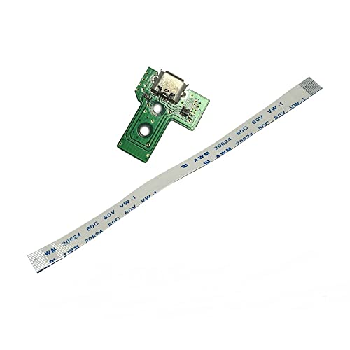 Pack of 2 JDS-030 Replacement Charging Port Micro USB Adaptor Charger Socket Circuit Board with 12 Pin Flex Cable