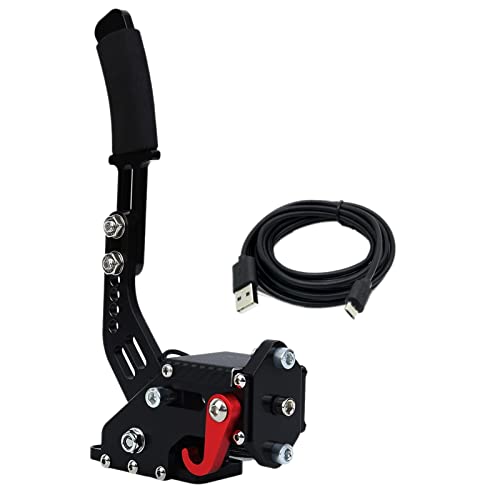 Obokidly Upgrade 3-in-1 Upgrade 4th GEN 64 Bit USB Handbrake Support G29 Only Compatible with PS5/PS4 And PC for Simracing Game Sim Rig (Only Handbrake, Black) - color: Black, size: Only Handbrake