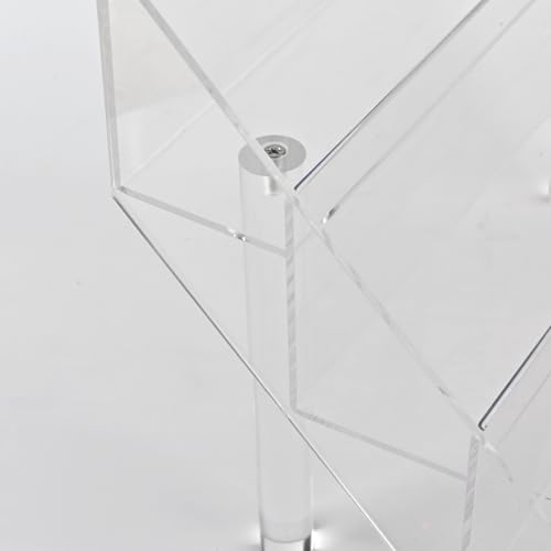 PecMuikee Greeting Card Display, 4 Tiers Clear Acrylic Sticker Display Stand for Vendors Retail, Display Photo Stand for Counter Tabletop Display Supplies, 1 Set - color: 1 Set