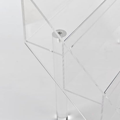 PecMuikee Greeting Card Display, 4 Tiers Clear Acrylic Sticker Display Stand for Vendors Retail, Display Photo Stand for Counter Tabletop Display Supplies, 2 Sets - color: 2 Sets