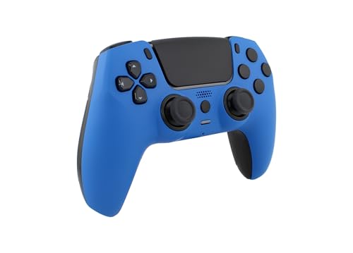 Crazy Controllerz Custom Wireless Controller for PS5 with Z-Touch™ Seamless Soft Touch Front Shell and Z-Grip™ Comfort Zones - Glacial Blue - color: GLACIAL BLUE