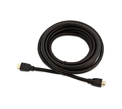 Amazon Basics HDMI Cable, 15 ft, 4K@60Hz, High-Speed 4K HDMI 2.0 Cord, 18Gbps, 2160p, 48 bit, Ethernet, Compatible with TV/PS5/Xbox/Roku, Black (Pack of 2) - size: 15 Feet (Pack of 2), style: 1-Pack