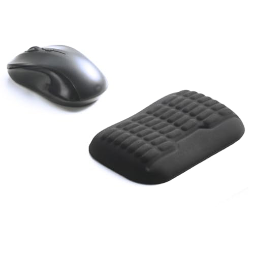 UnivoColors Ergonomic Mouse Wrist Rest,Latest 3.0 Wave Curve Design,High-Resilience Memory Foam Non-Slip Base,Reduces Wrist Fatigue,Ideal for Office Gaming & Long Hours of Use(Black) - color: Black, style: Mouse Wrist Pad