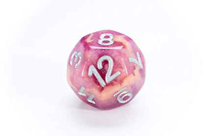 Gate Keeper Games & Dice Gatekeeper Games Aether Dice Rasberry and Cream, Multi - style: Raspberry