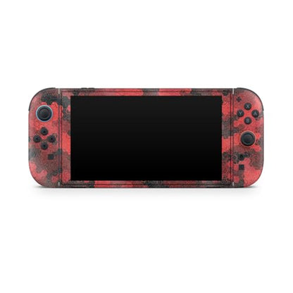 Glossy Glitter Gaming Skin Compatible with Nintendo Switch 2 Console Only - Red Hexa Camo - Premium 3M Vinyl Protective Wrap Decal Cover - Easy to Apply | Crafted in The USA by MightySkins - color: Red Hexa Camo, size: Switch 2 Console Skin Only, style: G
